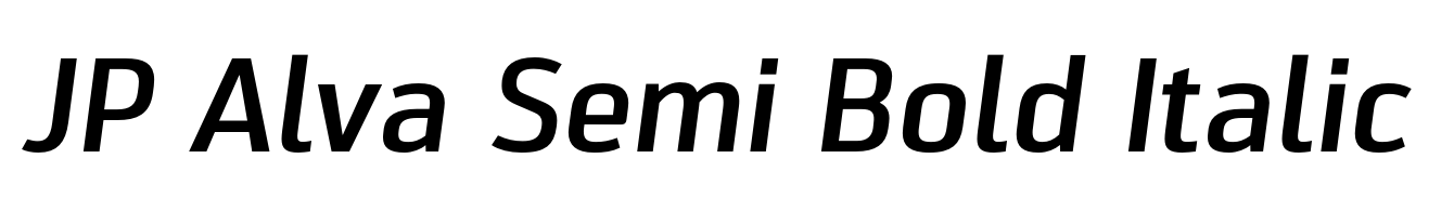 JP Alva Semi Bold Italic